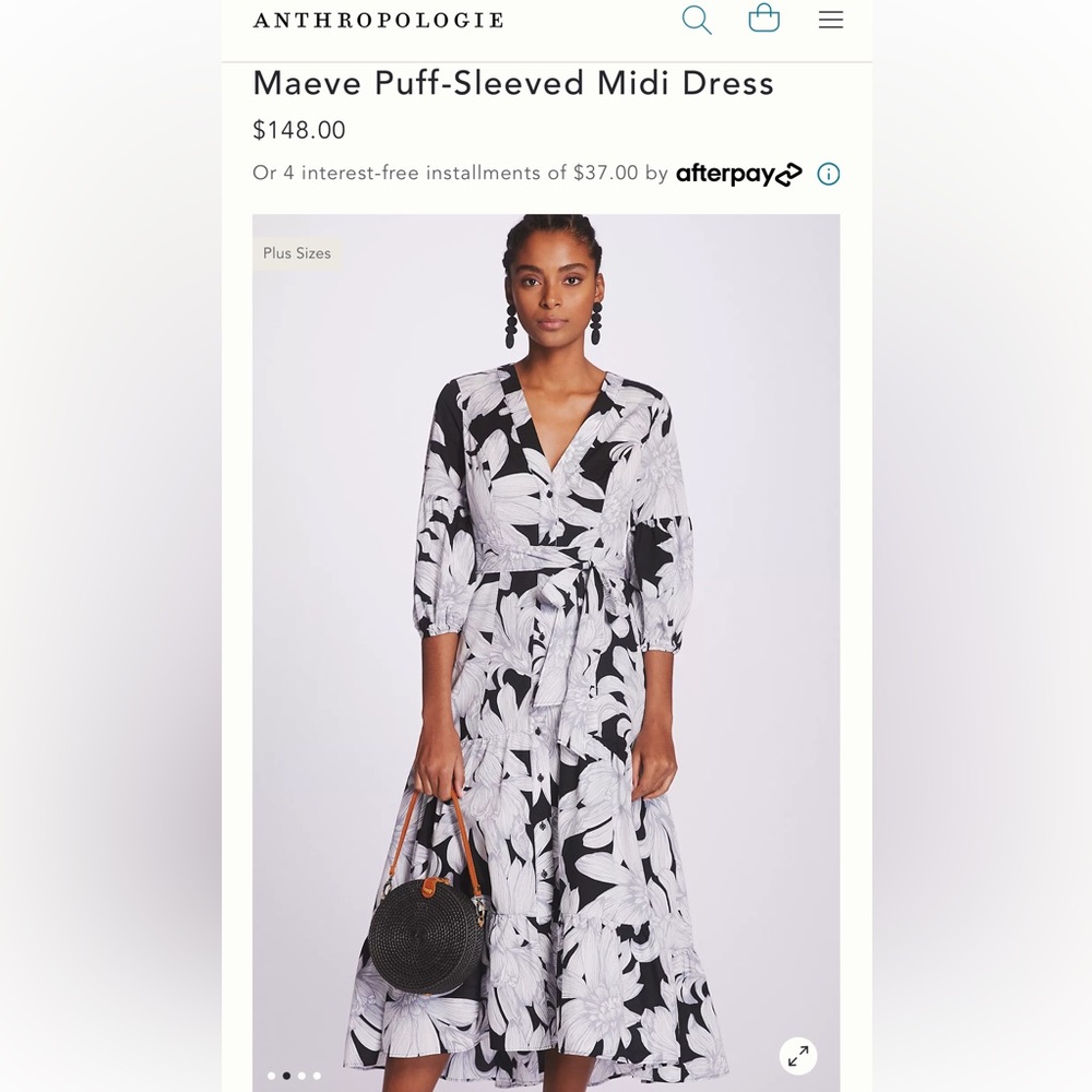 Anthropologie Maeve puff sleeve dress NWT